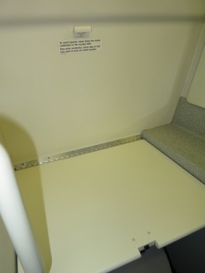 Airplane changing table