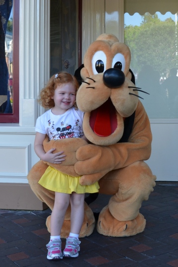 Virginia & Pluto, 3rd trip to Disneyland, September 2012