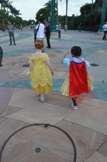 Snow White and Belle at Hong Kong Disneyland