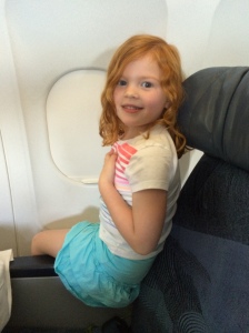 5 year old on airplane